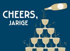 verjaardag kaart champagnetoren